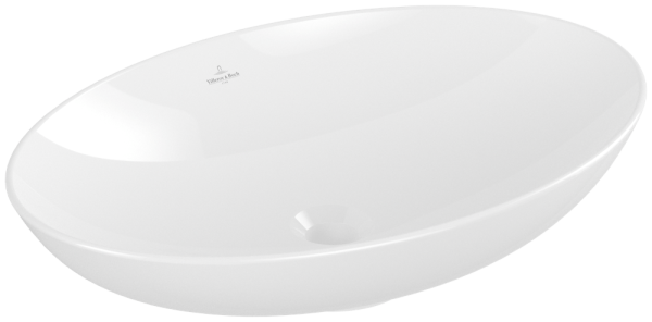Villeroy & Boch Loop & Friends Aufsatzwaschbecken, 620 x 420 x 150 mm, Weiß Alpin CeramicPlus, mit Ü
