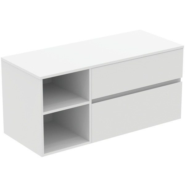 Ideal Standard Waschtischunterschrank Finesse o.Ausschnitt 1202x505x558mm, 2 Auszüge Weiss matt, E34