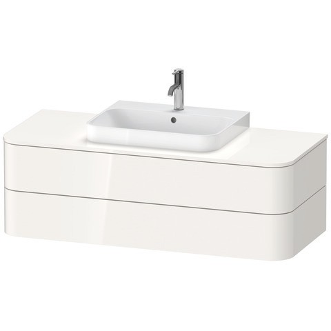 Duravit Happy D.2 Plus Konsolenwaschtischunterbau wandhängend Weiß Hochglanz 1300x550x408 mm - HP496