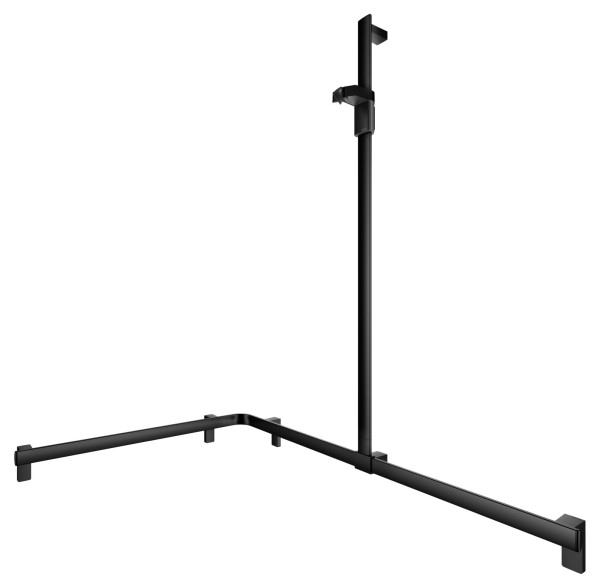 KEUCO AXESS Eck-Duschhandlauf 90° mit Brausestange, Metall, B: 115 H: 130,1 T: 85 cm, 35015370201