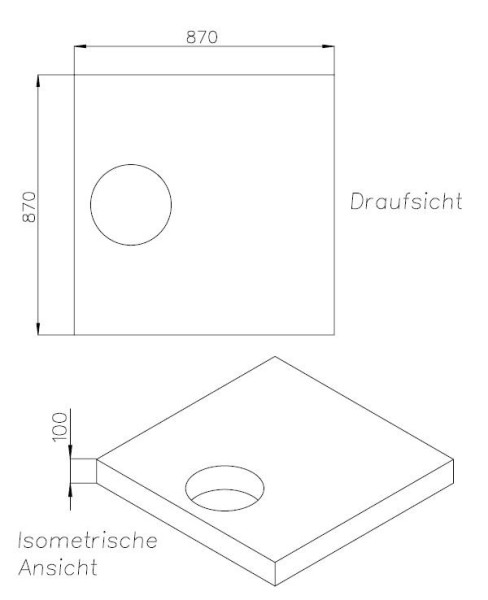 Neuesbad Wannenträger für Laufen Pro 90x90x2,9