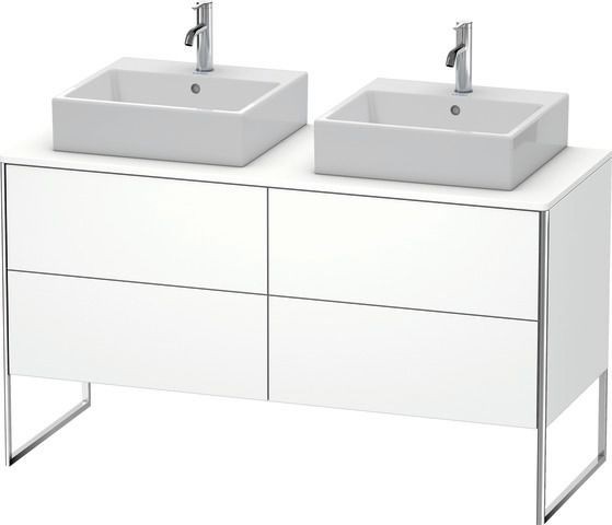 Duravit XSquare Konsolenwaschtischunterbau bodenstehend Weiß Supermatt 1400x548x778 mm - XS4926B8484