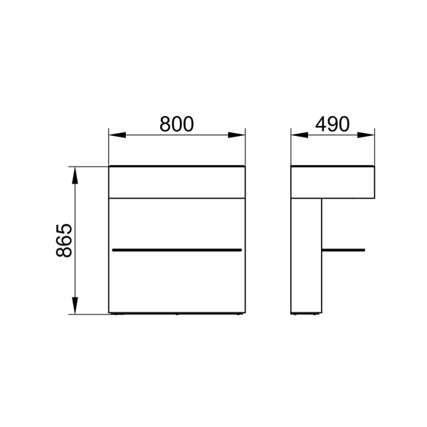 Keuco Waschtischunterschrank Edition 11 Art mit Glasablage 32510,