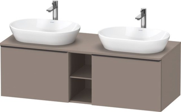 Duravit D-Neo Konsolenwaschtischunterbau wandhängend Basalt Matt 1400x550x459 mm - DE4950BBD430000