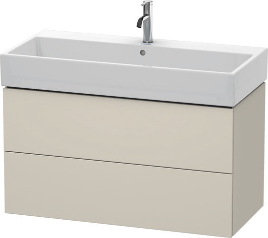 Duravit L-Cube Waschtischunterbau wandhängend Taupe Matt 984x459x544 mm - LC627809191