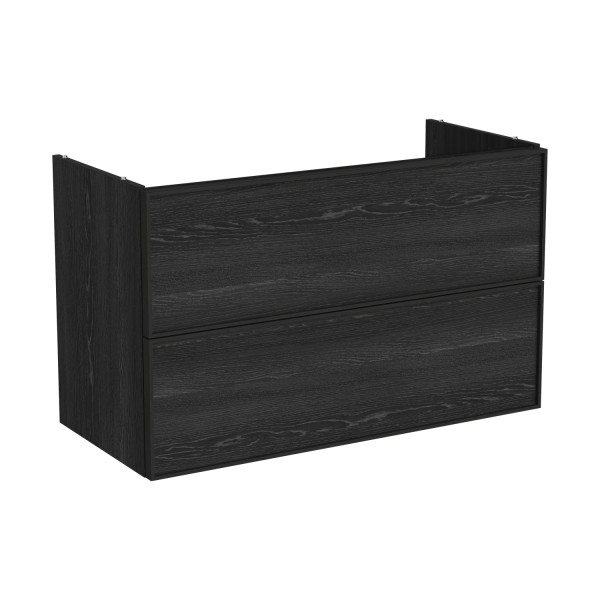 VitrA New Metropole Edge Waschtischunterschrank mit 2 Vollauszügen 98 x 46 x 60 cm Schwarz,67389