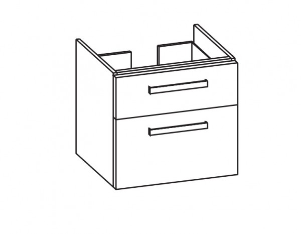 Artiqua 413 Waschtischunterschrank für Renova Plan 222261, 222262 Castello Eiche quer NB, 413-WU2L-3