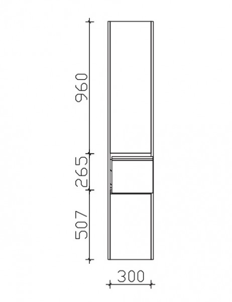 Pelipal Serie 6040 Hochschrank HLL013033, B:333, H:1734, T:330mm