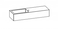 Artiqua DIMENSION 111 Artiqua DIMENSION 111 BetonWaschtisch versiegelt B:1200mm Becken li