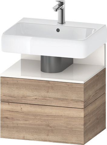 Duravit Qatego Waschtischunterbau wandhängend Eiche Marmoriert Matt 590x470x590 mm - QA4393022550000