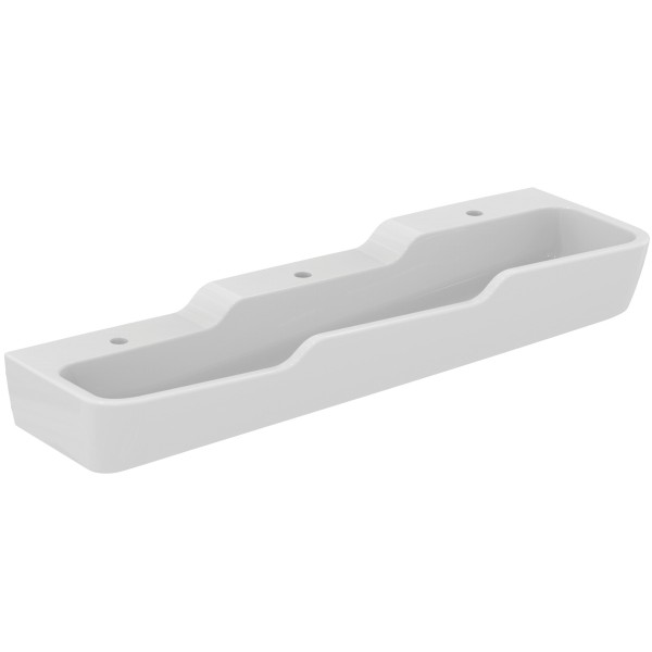 Ideal Standard Reihenwaschtisch Contour 21 Schools 3 Hl. ohne Ül. 1300x430x155 Weiß, S134801