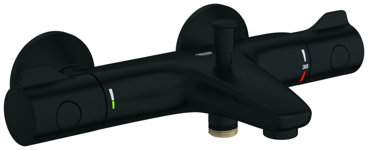 GROHE Thermostat-Wannenbatterie Grohtherm 800 102203 Wandm. eigensicher matt black, 1022032430 1022032430