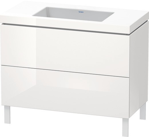 Duravit L-Cube c-bonded Set bodenstehend Weiß Hochglanz 1000x480x698 mm - LC6938N8585