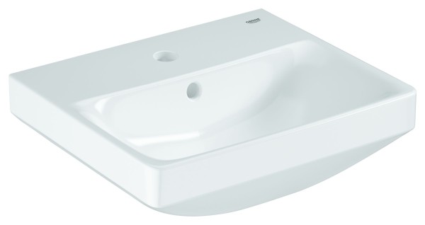 GROHE Handwaschbecken EuroKeramik 102435 45cm 1 Hahnloch mit Überlauf alpinweiß, 102435SH00