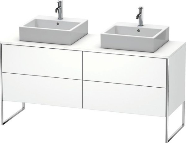 Duravit XSquare Konsolenwaschtischunterbau bodenstehend Weiß Supermatt 1600x548x778 mm - XS4927B8484