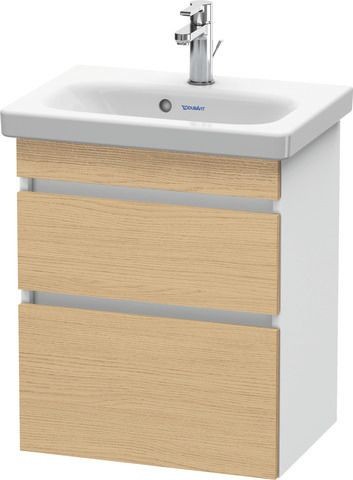 Duravit DuraStyle Waschtischunterbau wandhängend Natur Eiche & Weiß Matt 500x368x610 mm - DS64030301