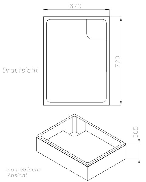 Neuesbad Wannenträger für Kaldewei Sanidusch 70x75x14