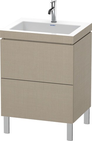 Duravit L-Cube c-bonded Set bodenstehend Leinen Hochglanz 600x480x698 mm - LC6936O7575