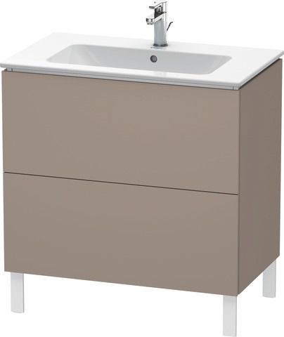 Duravit L-Cube Waschtischunterbau bodenstehend Basalt Matt 820x481x704 mm - LC662604343
