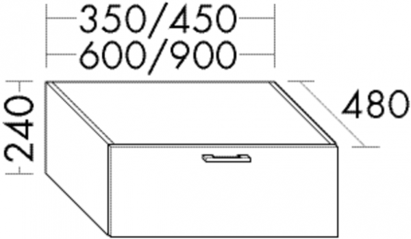 Burgbad Unterschrank Sys30 PG4 Sana 240x900x480 Schilf Ultramatt, WVOK090F5768