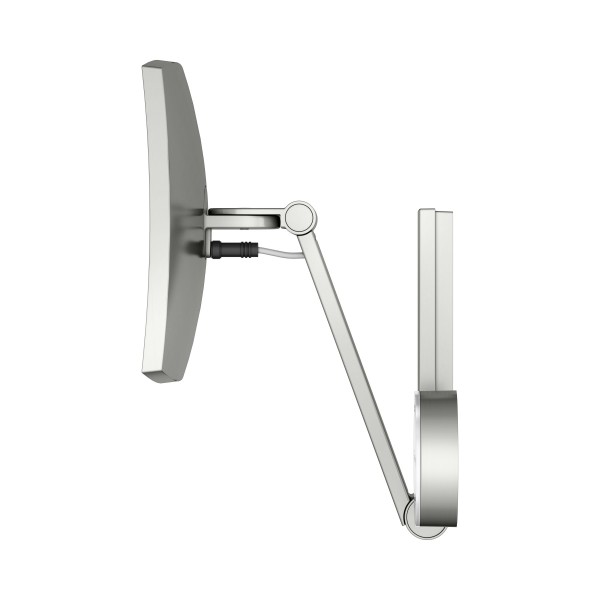 Keuco Kosmetikspiegel iLook_move eckig 17613, beleuchtet, Glasbedienfeld, Edelstahl-finish, 17613069