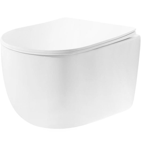 Neuesbad Wand-WC Set spülrandlos (rimless) Eddy Tornado Flat N