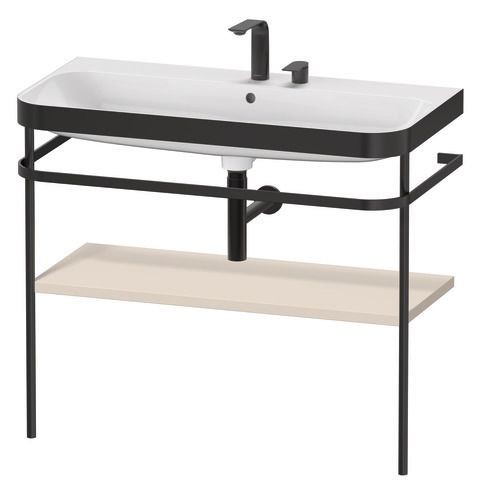 Duravit Happy D.2 Plus c-bonded Set mit Metallkonsole Taupe Supermatt 975x490x850 mm - HP4738E8383