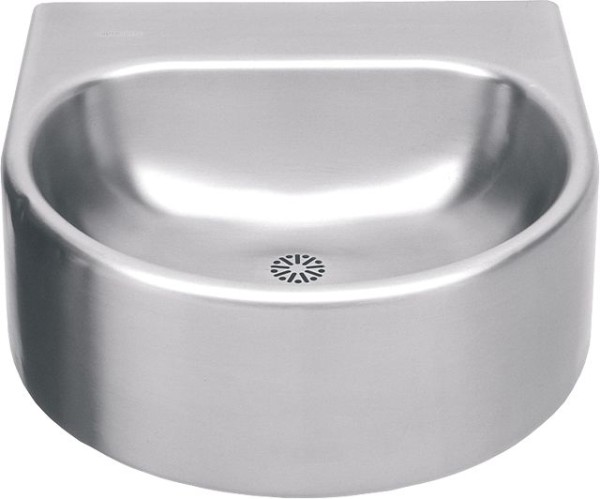 KWC Aquarotter Einzelwaschtisch, ANIMA, Edelstahl, 460x230x490 mm, mit Hahnloch, 2000102711