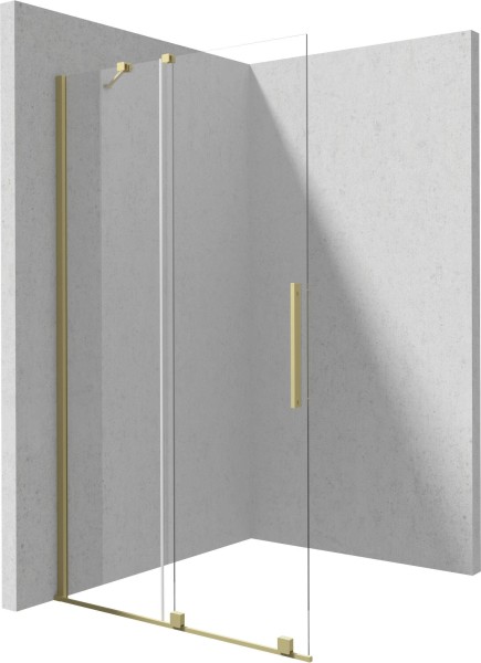 Neuesbad Schiebe Walk-In, Gold gebürstet 120x195 cm
