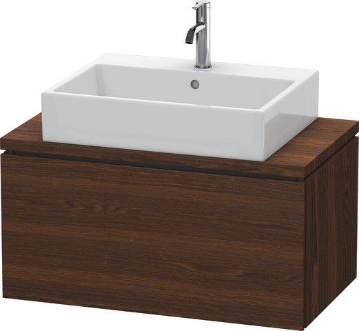 Duravit L-Cube Konsolenwaschtischunterbau wandhängend Nussbaum gebürstet Matt 820x477x400 mm - LC580