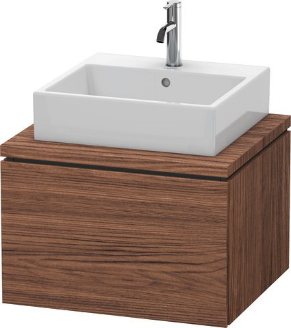 Duravit L-Cube Konsolenwaschtischunterbau wandhängend Nussbaum dunkel Matt 620x547x400 mm - LC581002
