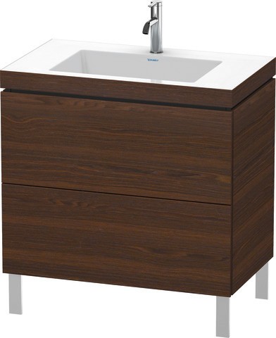 Duravit L-Cube c-bonded Set bodenstehend Nussbaum gebürstet Matt 800x480x698 mm - LC6937O6969