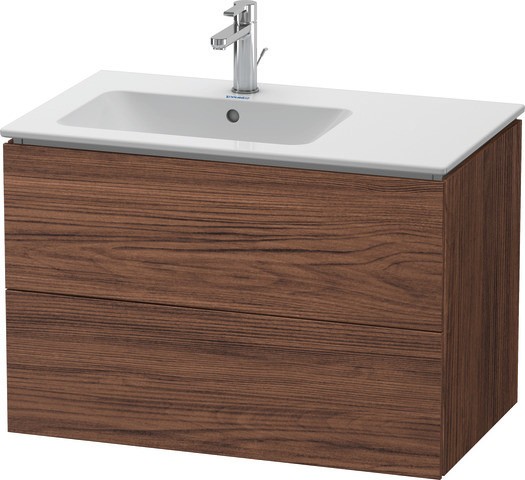Duravit L-Cube Waschtischunterbau wandhängend Nussbaum dunkel Matt 820x481x550 mm - LC629102121