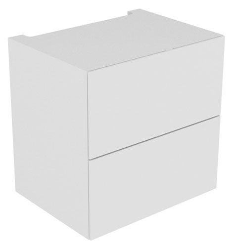 Keuco Waschtischunterschrank Edition 11 31315, 2 Front-Auszüge cashmere/Glas cashmere, 31315180000