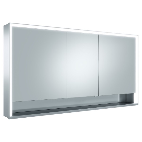 Keuco Spiegelschrank Royal Lumos 14306, Wandvorb.,silber-eloxiert,1400x735x165mm, 14306171301