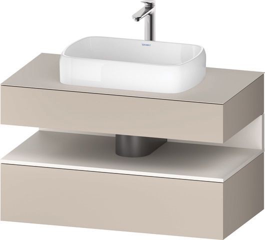 Duravit Qatego Konsolenwaschtischunterbau wandhängend Taupe Matt 1000x550x600 mm - QA4731084910000