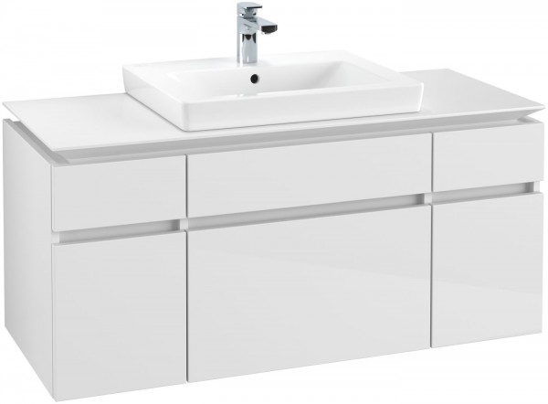 Villeroy & Boch Waschtischunterschrank Legato B25000, WT mittig Glossy White, B25000DH