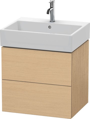 Duravit L-Cube Waschtischunterbau wandhängend Natur Eiche Matt 584x459x544 mm - LC627503030