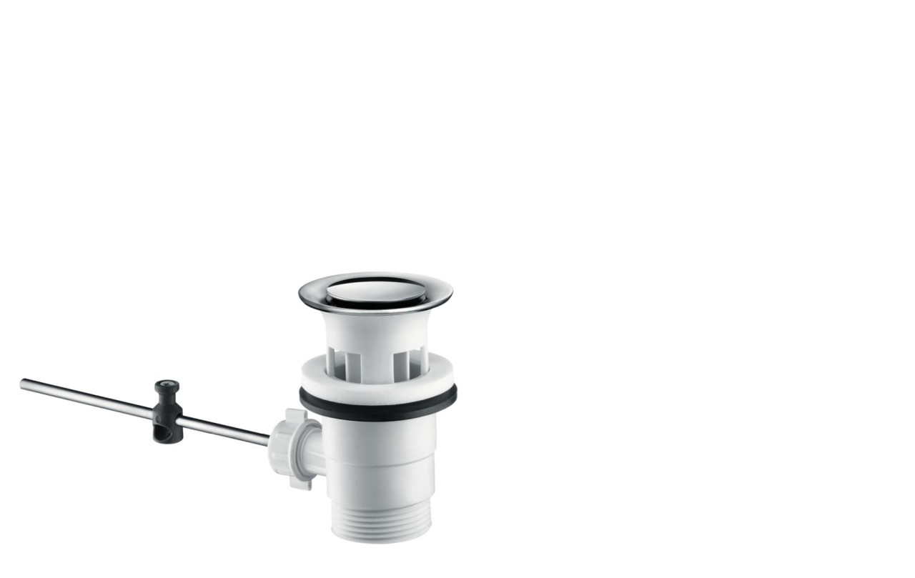 Hansgrohe Ablaufventil Kunststoff mit Edelstahl Blende, 92168000 92168000