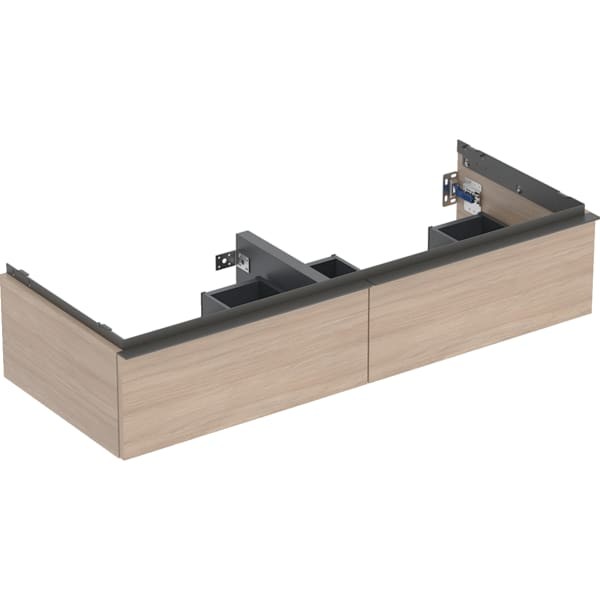 Geberit iCon Unterschrank für Doppel-Waschtisch, 2 Schubladen