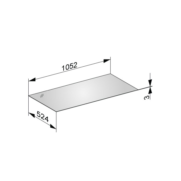 Keuco Abdeckplatte Edition 11 31324, 1050x3x524 mm, weiß, 31324309000