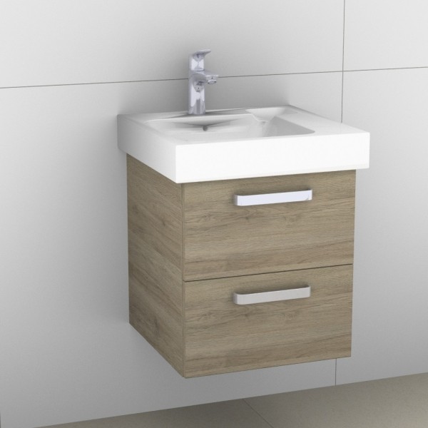 Artiqua 413 Waschtischunterschrank für iCon 124050 Sanremo Eiche quer NB, 413-WU2L-K06-7145-428