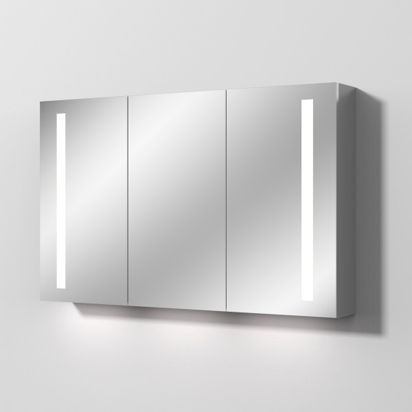 Sanipa Reflection Aluminium-Spiegelschrank ALEX 120 mit LED-Beleuchtung, AU3166L
