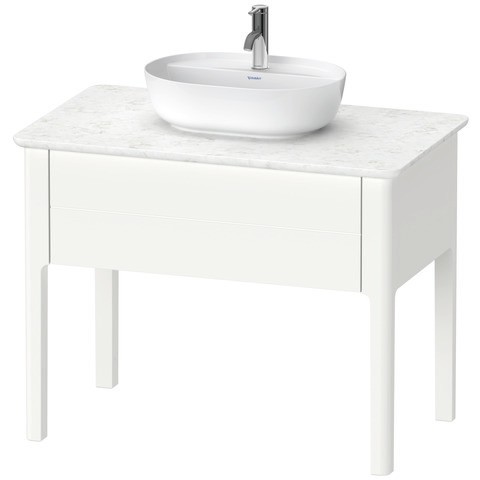 Duravit Luv Konsolenwaschtischunterbau bodenstehend Weiß Seidenmatt 938x570x743 mm - LU956403636