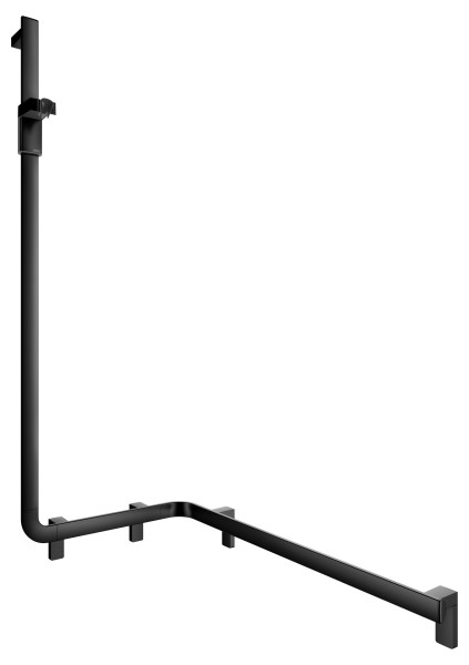 KEUCO AXESS Eck-Duschhandlauf 90° mit Brausestange links, Metall, B: 53,1 H: 130,1 T: 85 cm, 3500837