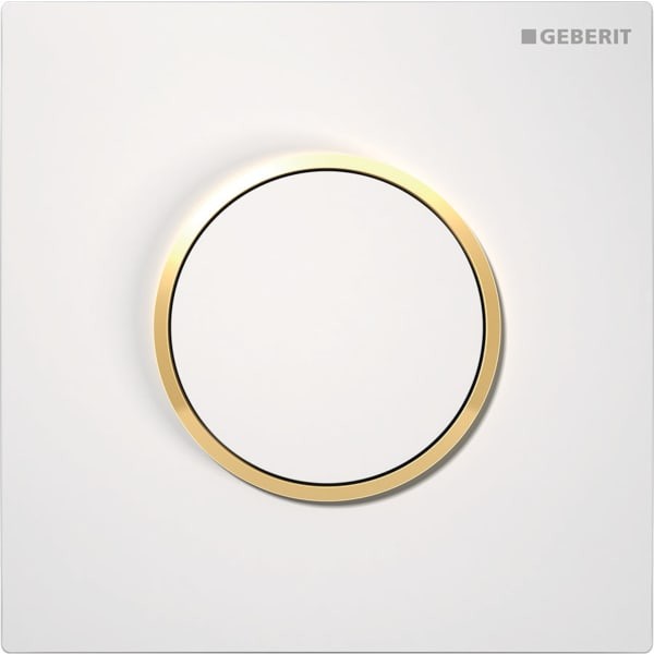 Geberit HyTouch Urinal-Handauslösung weiß/gold Kunststoff Sigma10 pneumatisch
