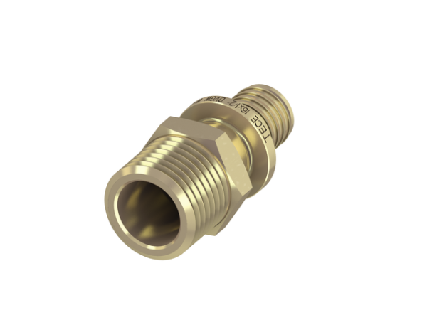 Tece flex Übergangsnippel Dim. 16 x R 3/4" Standard Messing, 765506