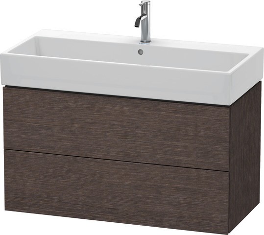 Duravit L-Cube Waschtischunterbau wandhängend Eiche dunkel gebürstet Matt 984x459x544 mm - LC6278072