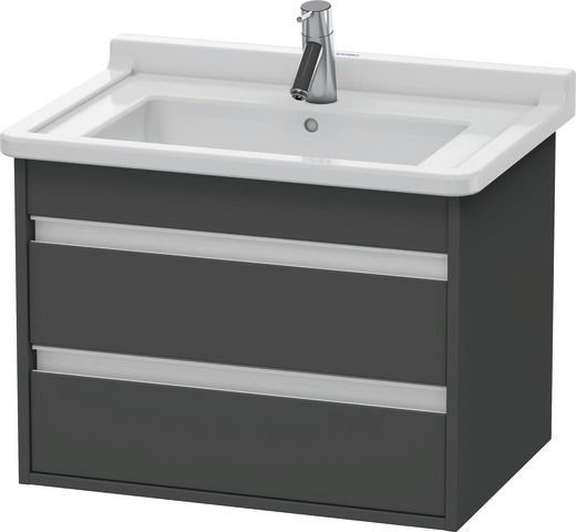Duravit Ketho Waschtischunterbau wandhängend Graphit Matt 650x455x480 mm - KT664304949