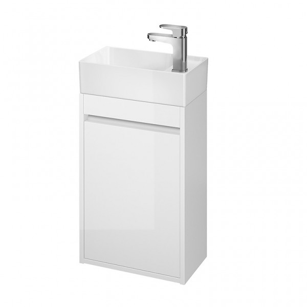 Neuesbad Serie 300 Waschtischunterschrank, B:390, T:215, H:590mm, weiss glänzend Lack